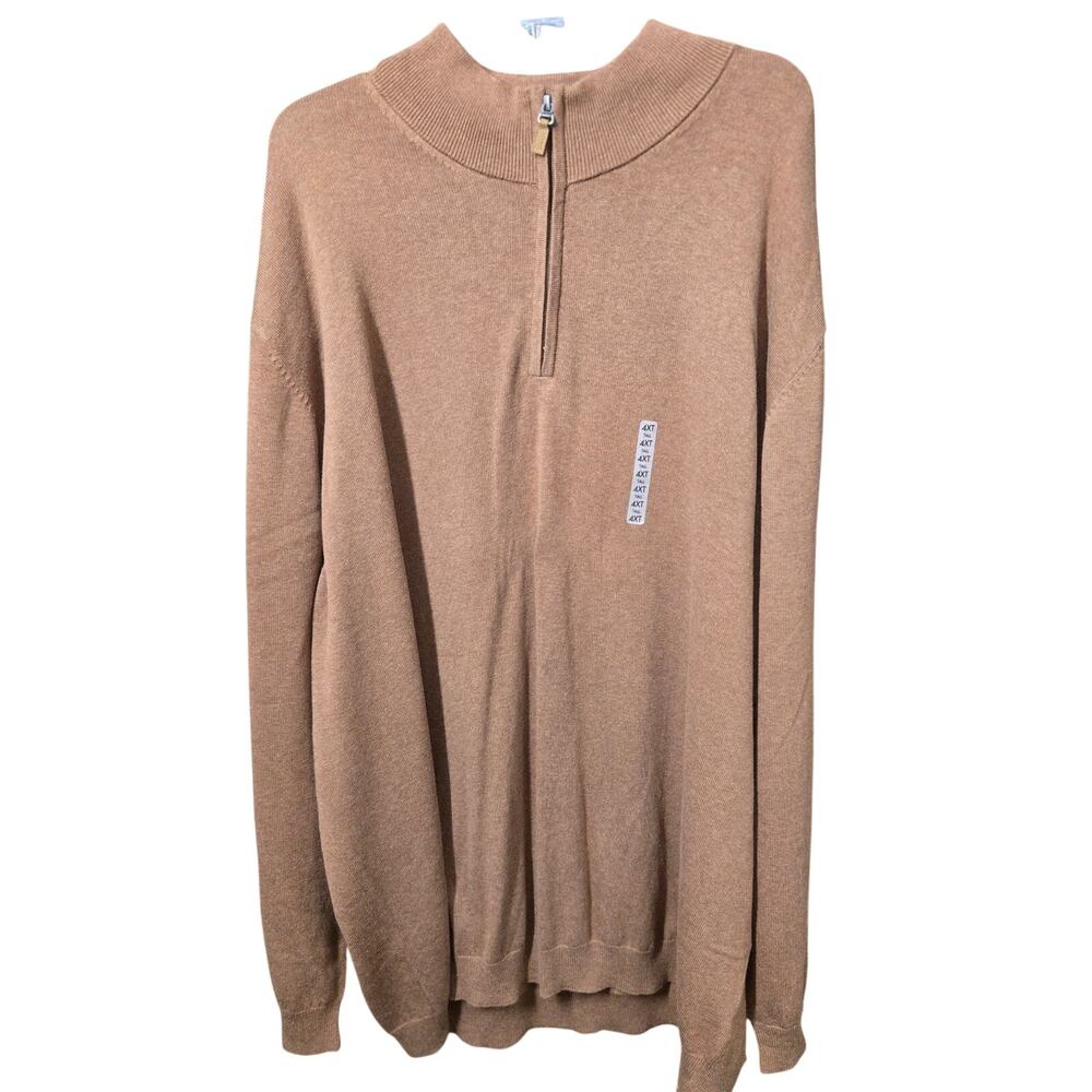Roundtree & Yorke Sweater Mens 4XLT 1/4 Zip Pullover NEW Big & Tall